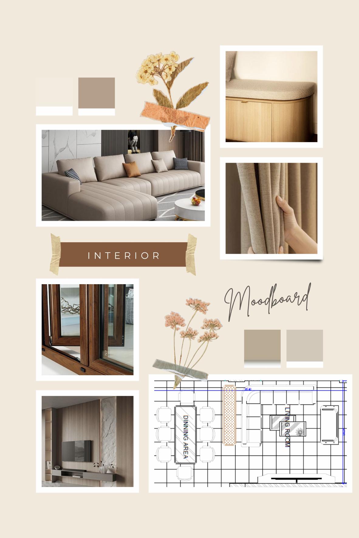 Material and moodboard palette used by Studio Noorhaus
